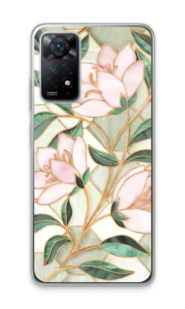 Orange stained glass flower