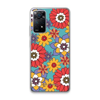 Retro Blumen - Blau