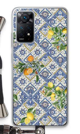 Blue tiles, lemons and oranges - small