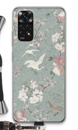 Japanese crane birds blossom