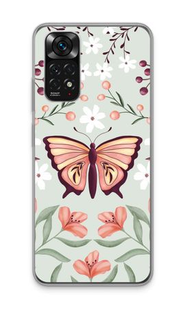 Papillon dans un monde floral