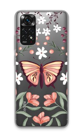Papillon dans un monde floral