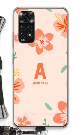 Tropical Pink Flowers Monogram