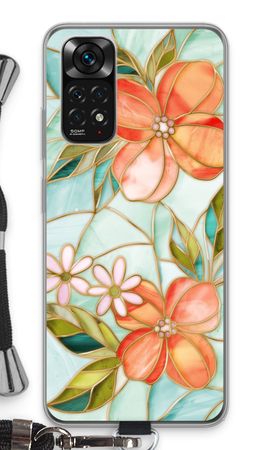 Orange stained glass flower