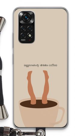 Aggressively drinks coffee