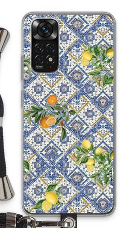 Blue tiles, lemons and oranges - small