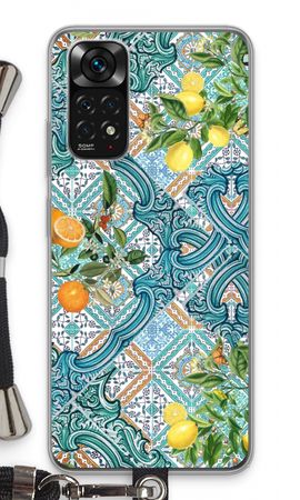 Blue tiles, lemons and oranges