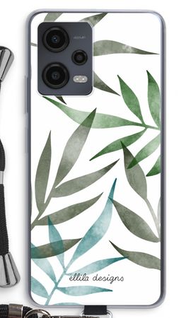 Tropical watercolor leaves