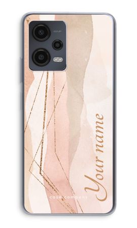 Gold Lines Namecase - Blush