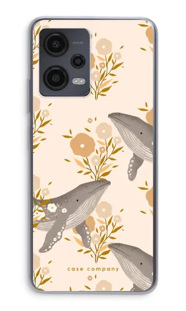 Floral Whales, Xiaomi Redmi Note 12 soft hoesje