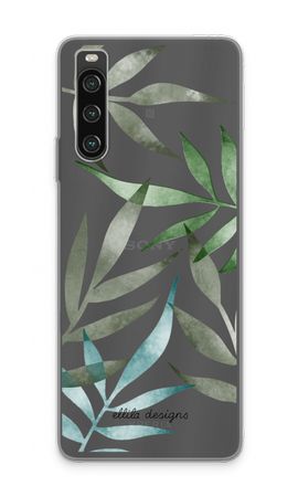 Tropical watercolor leaves