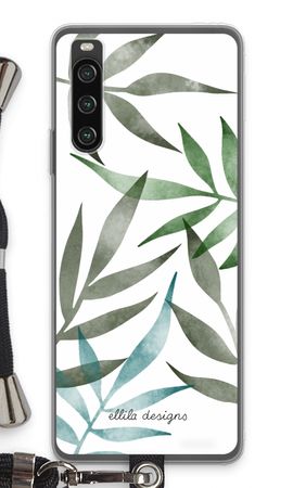 Tropical watercolor leaves