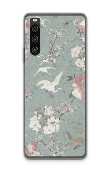 Japanese crane birds blossom