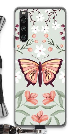 Schmetterling in einer blumigen Welt