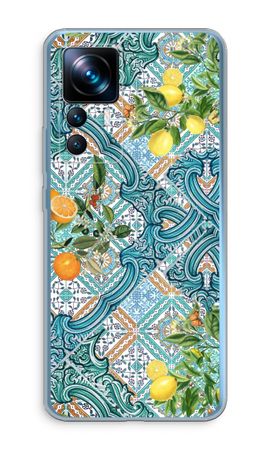 Carreaux bleus, citrons et oranges