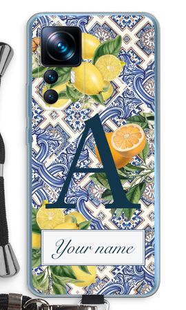 Monogram Blaue Fliesen