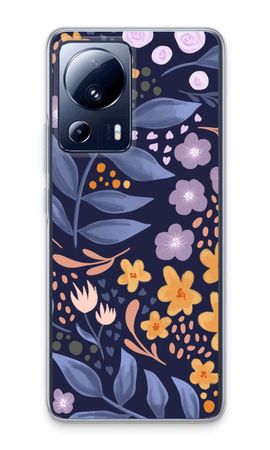 Flowers with blue leaves