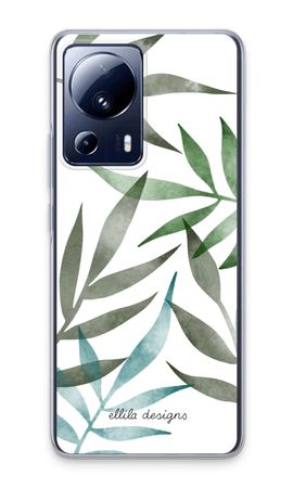 Tropical watercolor leaves