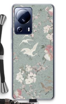 Japanese crane birds blossom