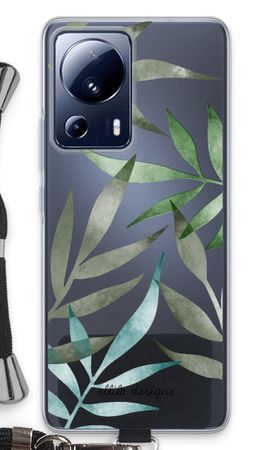 Tropical watercolor leaves