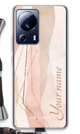 Gold Lines Namecase - Blush