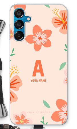 Tropical Pink Flowers Monogram