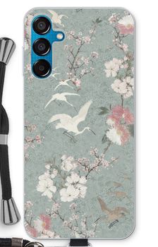 Japanese crane birds blossom