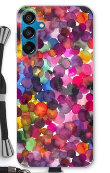 Overlappende waterverfstippen