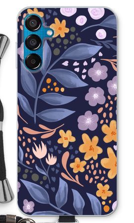 Flowers with blue leaves