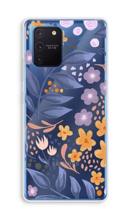 Flowers with blue leaves