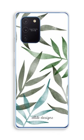 Tropical watercolor leaves