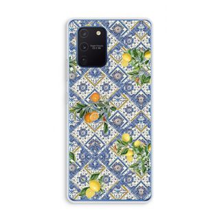Blue tiles, lemons and oranges - small