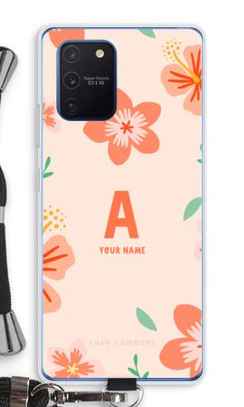 Tropical Pink Flowers Monogram