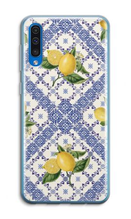 Blue tiles and lemons