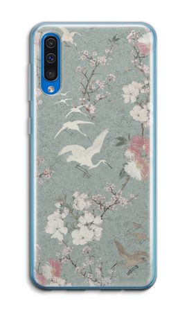 Japanese crane birds blossom