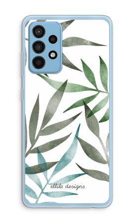 Tropical watercolor leaves