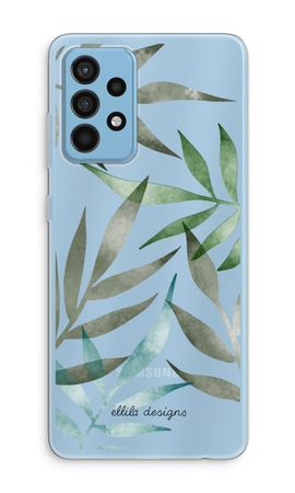 Tropical watercolor leaves