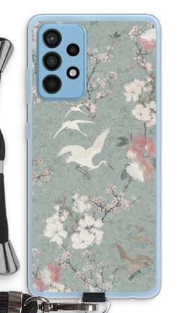 Japanese crane birds blossom