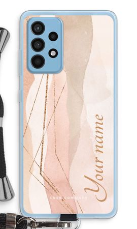 Gold Lines Namecase - Blush