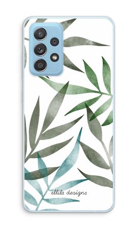 Tropical watercolor leaves