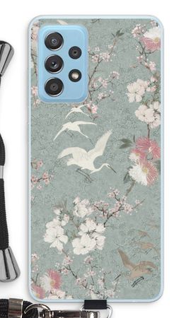 Japanese crane birds blossom