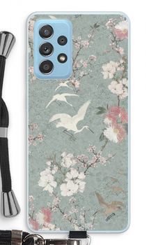 Japanese crane birds blossom