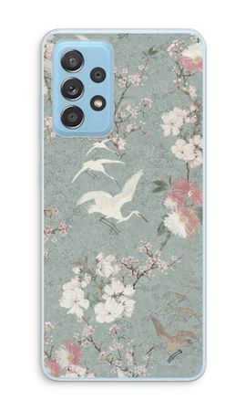 Japanese crane birds blossom