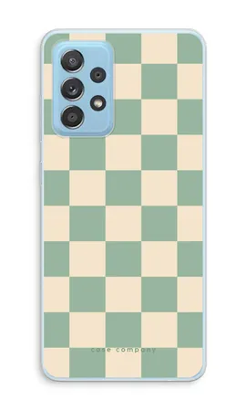 Checkered Mint, Samsung Galaxy A73 pehme ümbris