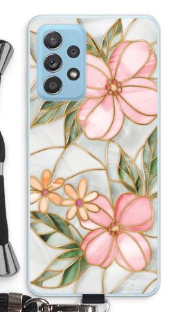 Orange stained glass flower