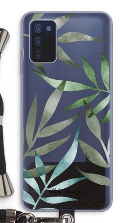 Tropical watercolor leaves