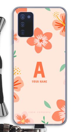 Tropical Pink Flowers Monogram