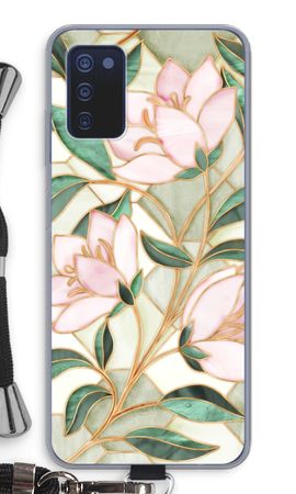 Orange stained glass flower