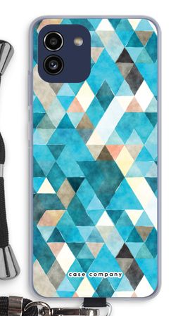 Coloured triangles blue