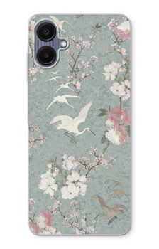 Japanese crane birds blossom